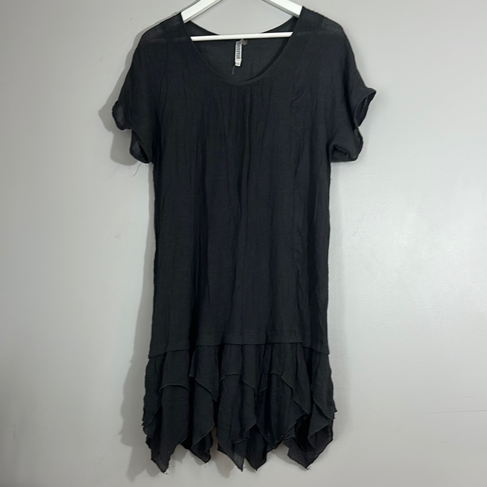 Dark Gray Asymmetrical Hem Tunic dress size 6